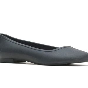 Hush Puppies Brite Pop Black Flat Shoes Size 9 Rubber Ballet